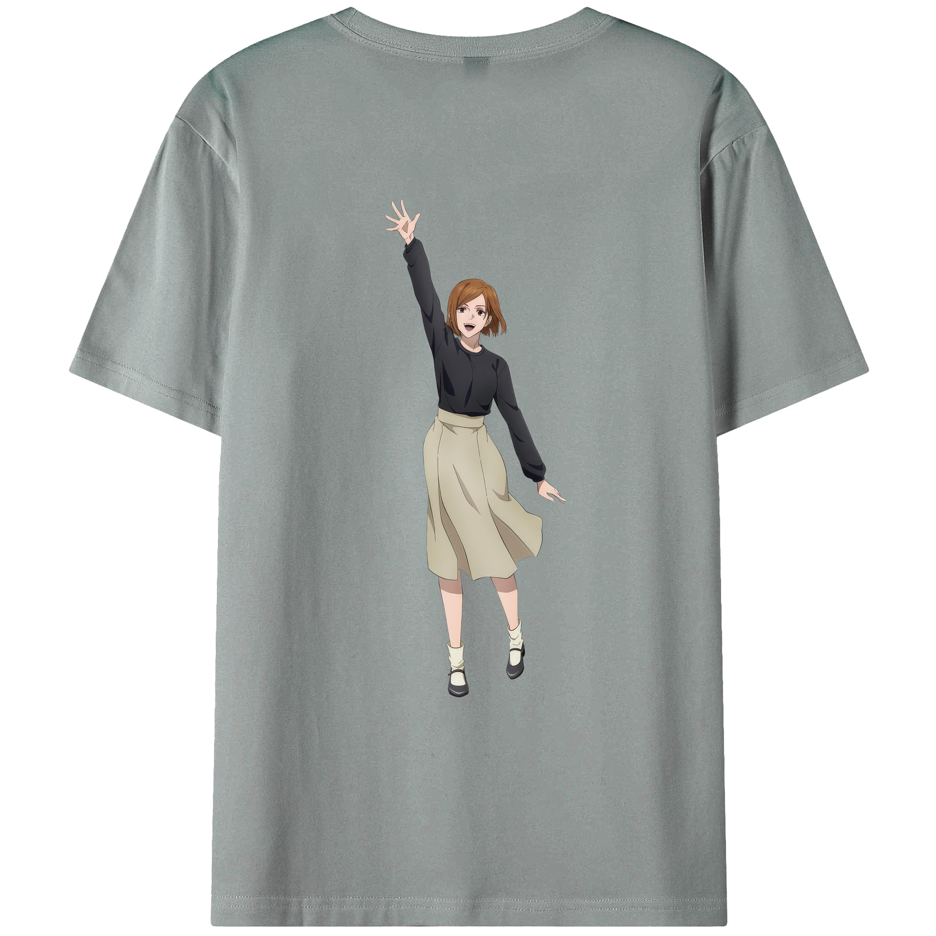 （画像用） 呪術廻戦 Jujutsu Kaisen 綿100％ メンズ半袖Tシャツ（バックプリント） 通気性